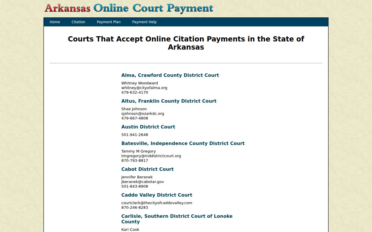Cleveland County traffic warrant participating court list