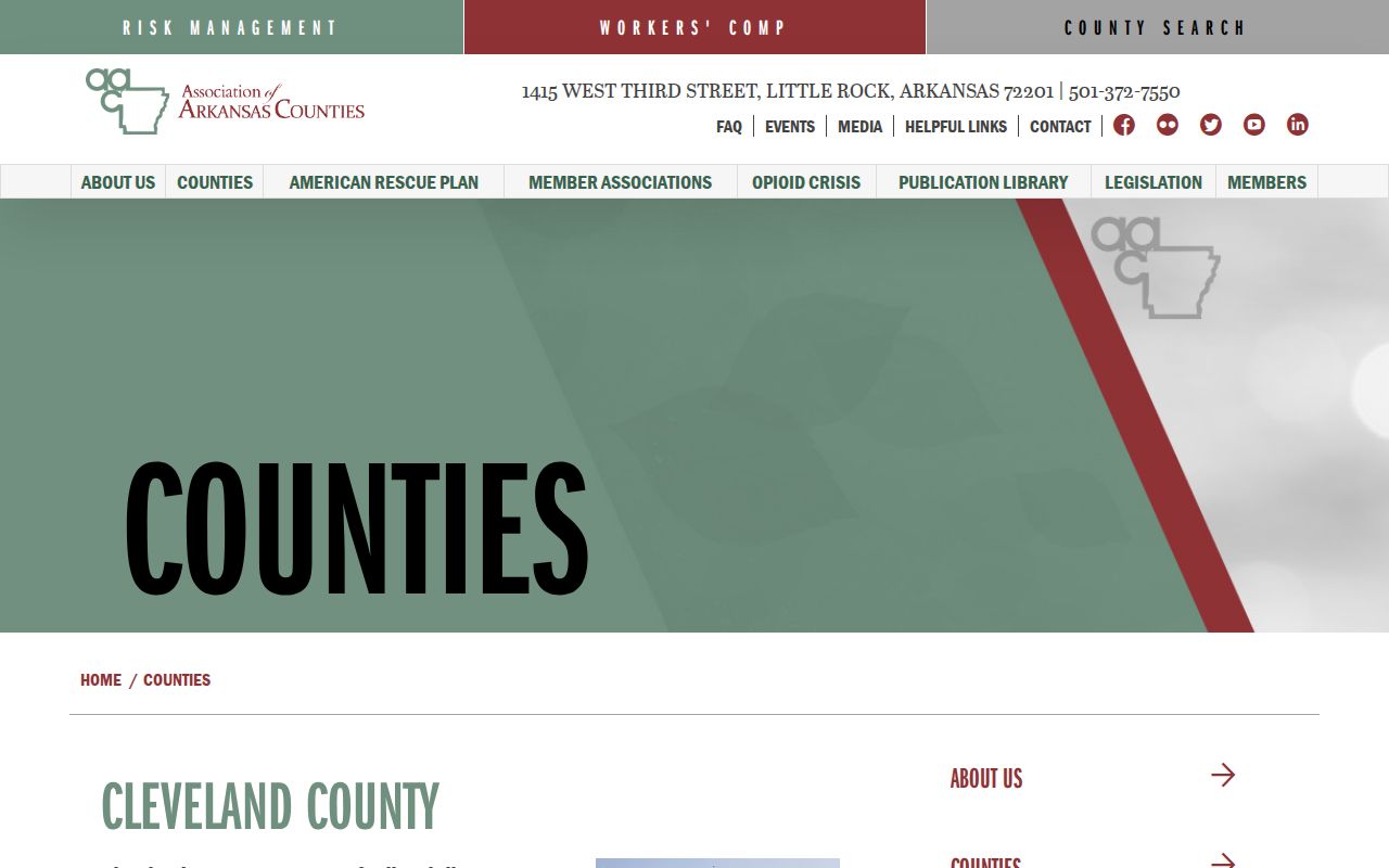 Cleveland County profile supporting Rison warrant records context