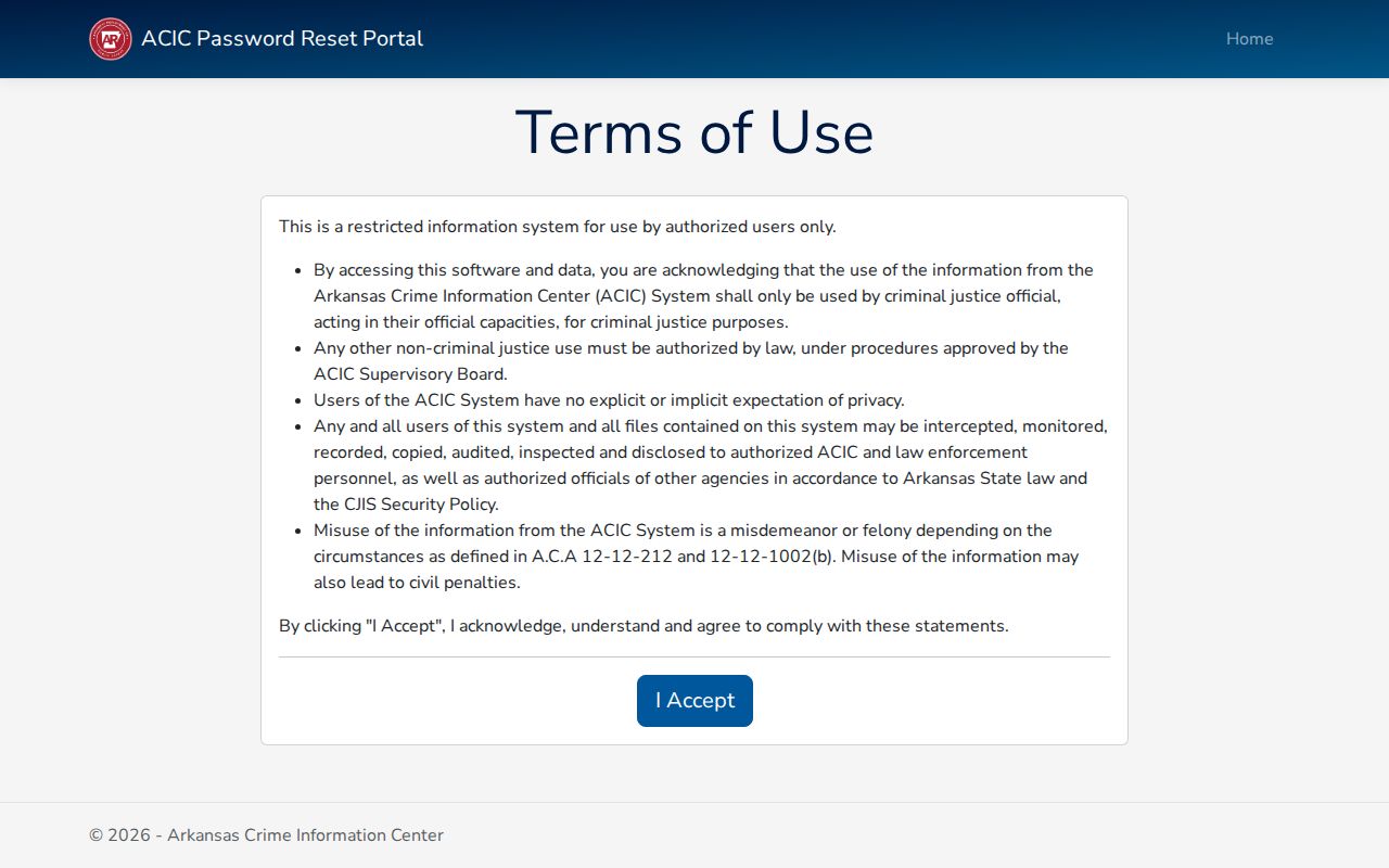 Restricted ACIC access notice relevant to Cleveland County most wanted records
